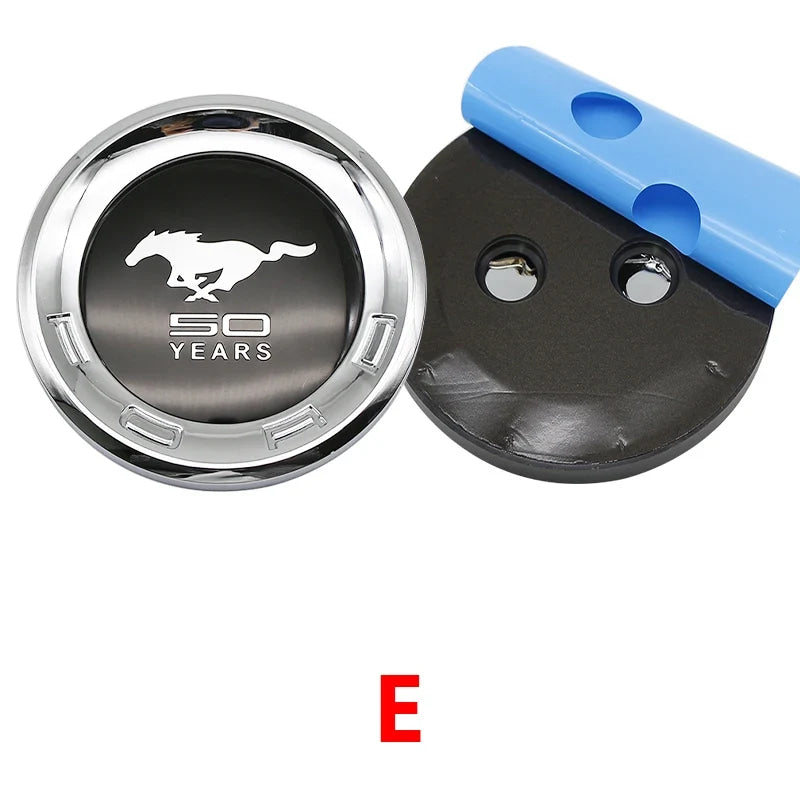 150mm Car Rear Trunk Emblem For Ford Mustang Tire Style ABS Badge 5.0 Roush Shelby GT500 Cobra Laguna Auto Tuning Accessories