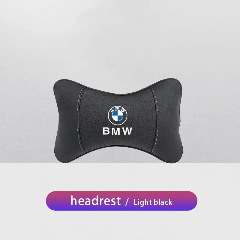 For BMW X1 X2 X3 X4 X5 X6 X7 E28 E60 E90 F20 E46 E39 E36 E92 E91 E34 E53 Key Chian Car Seat Headrest Auto Logo Neck Pillow