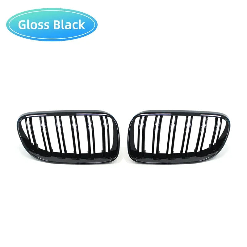 2Pcs Car Style Black Front Kidney Double Slat Grill Grille for-BMW E92 E93 3-Series 328I 335I Coupe LCI 2010-2013