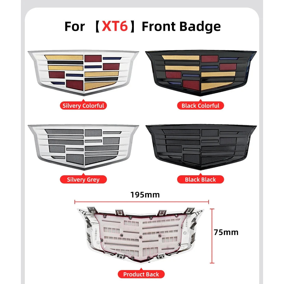 1pcs 3D ABS Car Front Grille Center Emblem Badge Rear Trunk Sticker Accessories For Cadillac CT4 CT5 CT6 XT4 XT5 XT6 XTS ATS