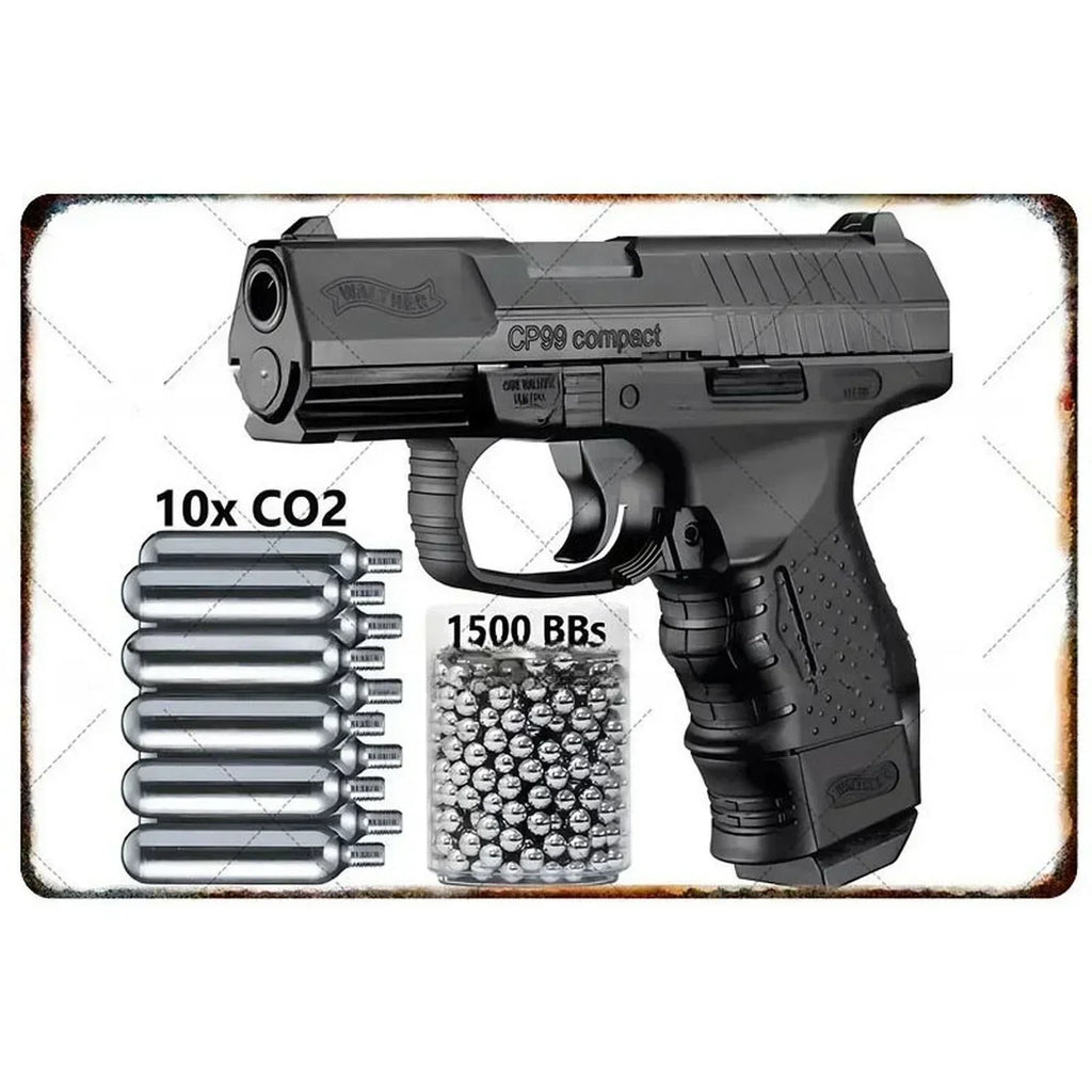 Letreros Metálicos con Forma de Pistola, que Exudan un Toque Militar, Ideales como Decoración de Pared en Cuartos de Hombre, Hogares, Cafeterías, Jardines, Clubes y Bares.