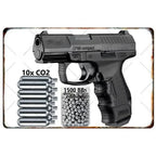 Letreros Metálicos con Forma de Pistola, que Exudan un Toque Militar, Ideales como Decoración de Pared en Cuartos de Hombre, Hogares, Cafeterías, Jardines, Clubes y Bares.