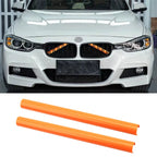 2pcs Car Front Grille Trim Strips V Brace M Sport Bar Decoration For BMW F20 F21 F22 F23 F30 F31 F32 F33 F34 F35 F36 F40 F45 F46