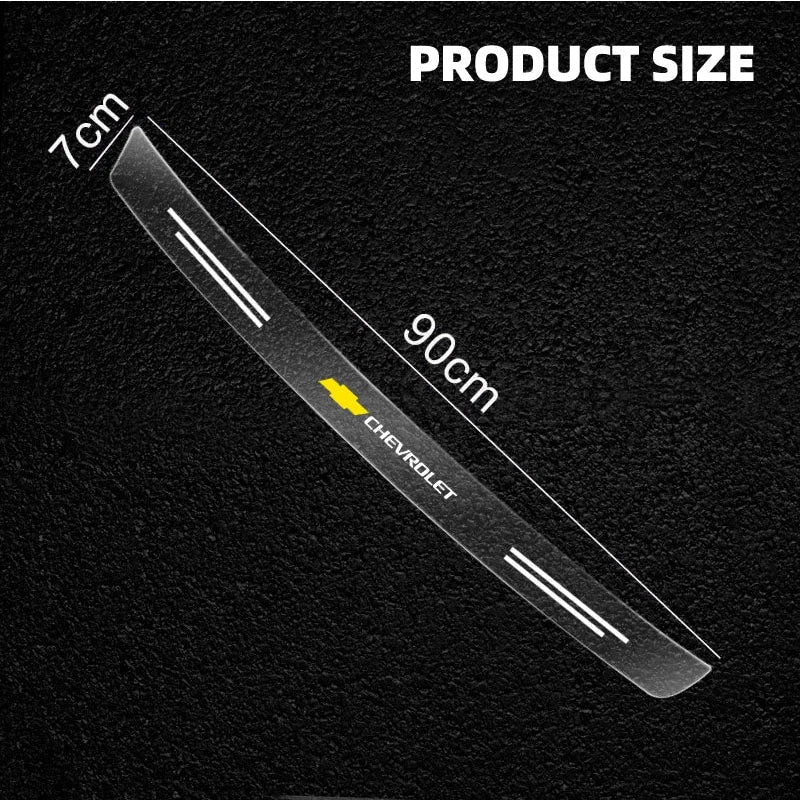 Car Transparent Rear Guard Plate Trunk Sticker For Chevrolet Silverado Impala Malibu Equinox Cruze Camaro Tahoe/Suburban Cavalie