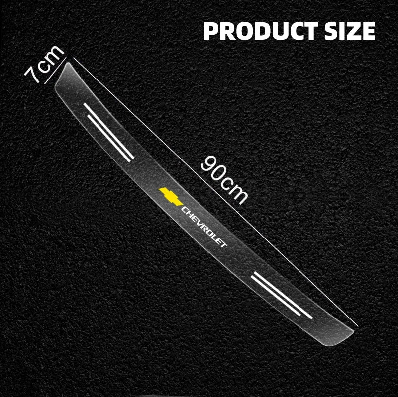 Car Transparent Rear Guard Plate Trunk Sticker For Chevrolet Silverado Impala Malibu Equinox Cruze Camaro Tahoe/Suburban Cavalie