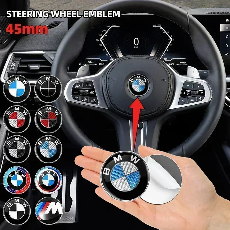 45mm 50th Anniversary Edition Car BMW E36 E39 E87 E60 E46 E53 E90 F10 F20 F25 F30 X3 X5Steering Wheel Badge Emblem Sticker for