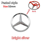 52mm 57mm Pins Sticker Car Steering Wheel Emblem Badge For Mercedes Benz C E S Class CLA CLS W212 W205 W204 Styling Accessories