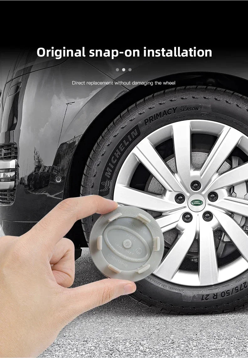 4Pcs 62MM Car Styling Wheel Center Cap Hub Replaced Covers For Land Rover Range Rover Evoque Velar Defender Discovery Freel