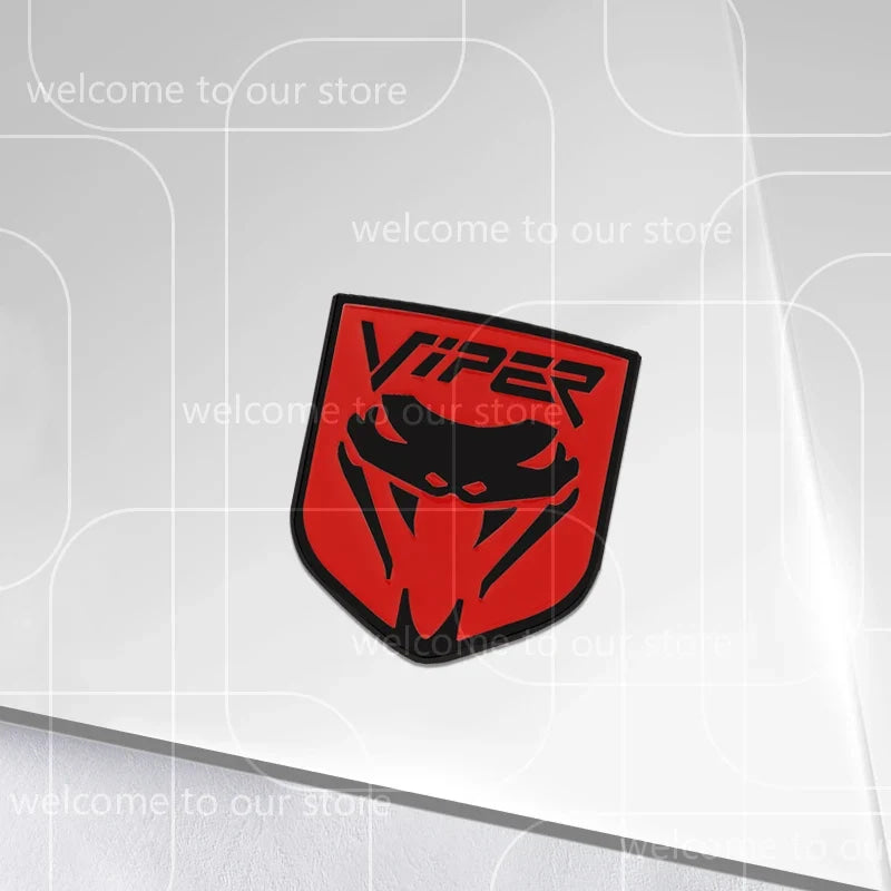 3D VIPER Car Sticker Front Grille Zinc Alloy Emblem For Charger Journey Durango Caliber Body Accessories Rear Trunk Badge Decal