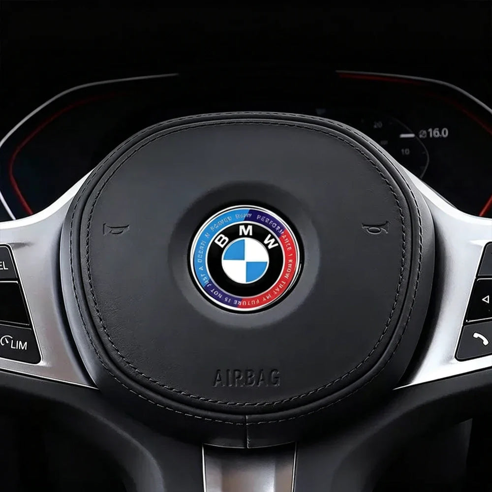 Auto Steering Wheel Center Aluminum Alloy Badge Logo Sticker Accessories For BMW G80 G06 G07 G42 G14 G15 G16 F82 F20 F21 F83 M2