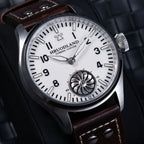 HRUODLAND Pilot Watch for Men BGW-9 Luminous Mechanical Wristwatch 316L Stainless Steel Sapphire Glass 10ATM Waterproof F016