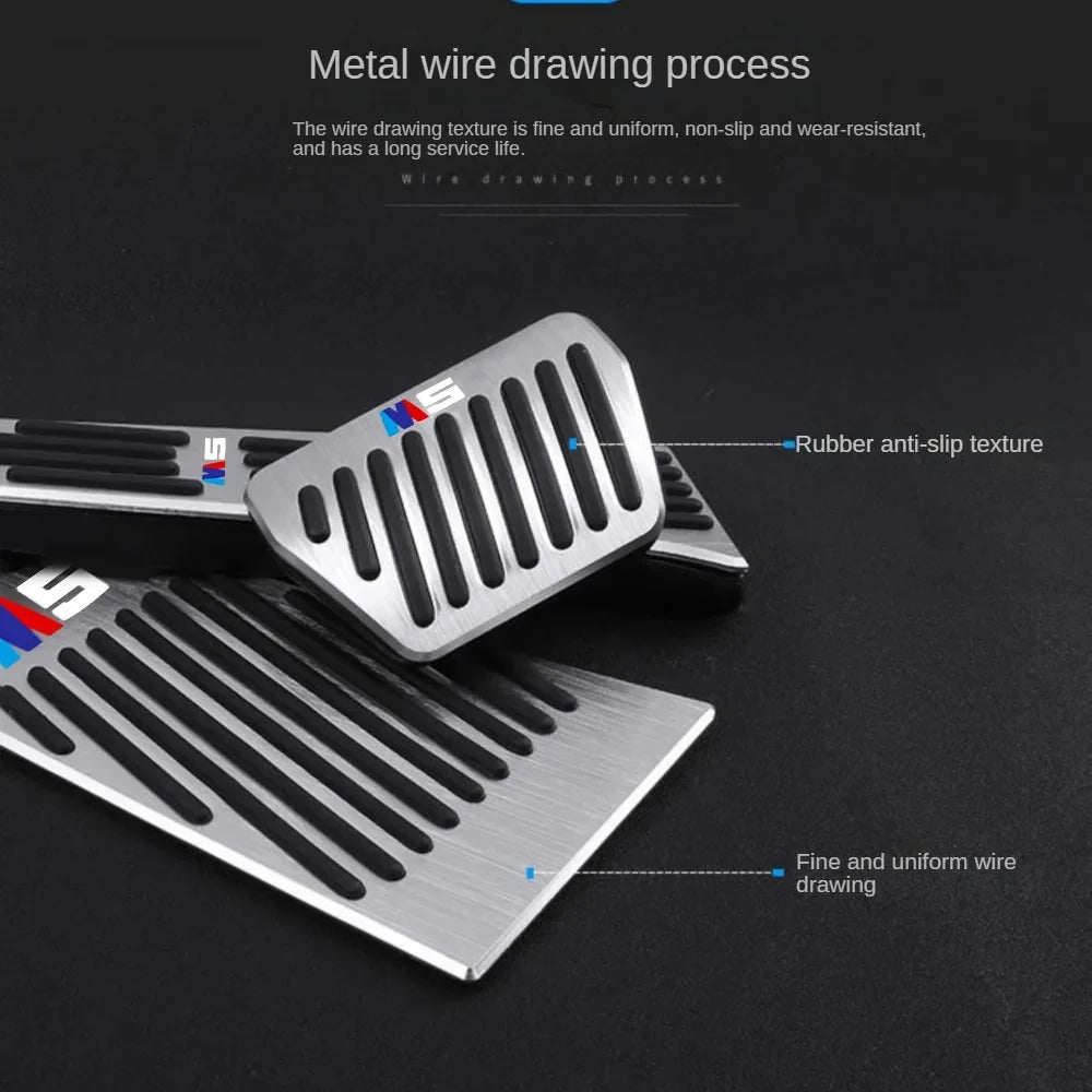 Bmw Foot Pedal Covers, Stainless Steel Rubber Anti-slip Pedals Are Suitable for BMW 3 Series BMW 5 Series X3 X5 From 2003 To 20