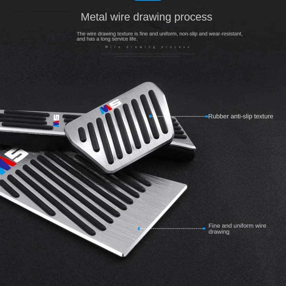 Bmw Foot Pedal Covers, Stainless Steel Rubber Anti-slip Pedals Are Suitable for BMW 3 Series BMW 5 Series X3 X5 From 2003 To 20