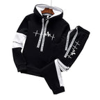 Mens Tracksuit Casual Classic Hooded Sweatshirt Jogging Clothing High Quality Simplicity Versatile Printing Tops Pants Suit
