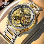 OUPINKE 3278 relojes automáticos para hombre volante de inercia esqueleto de lujo Original diseñador italiano colaboración relojes mecánicos para hombres