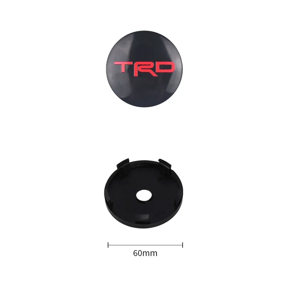 4Pcs 60MM Car Wheel Center Hub Caps Badge Tire Rim Covers For Toyota Fortuner Chr Verso Prius Hiace Yaris TRD Corolla GR Sport