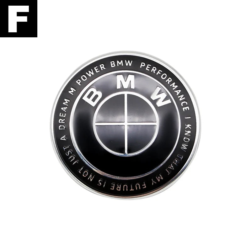 Carbon Fiber 50th Anniversary Front Rear Logo Kit for BMW 82mm 74mm Badge E46 E90 F30 F10   2-Pin Base DIY Replacement Decor Set