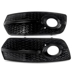 1Pair Black Honeycomb Fog Light Cover Grille for Audi Q5 8R 2009-2012 SQ5 Style