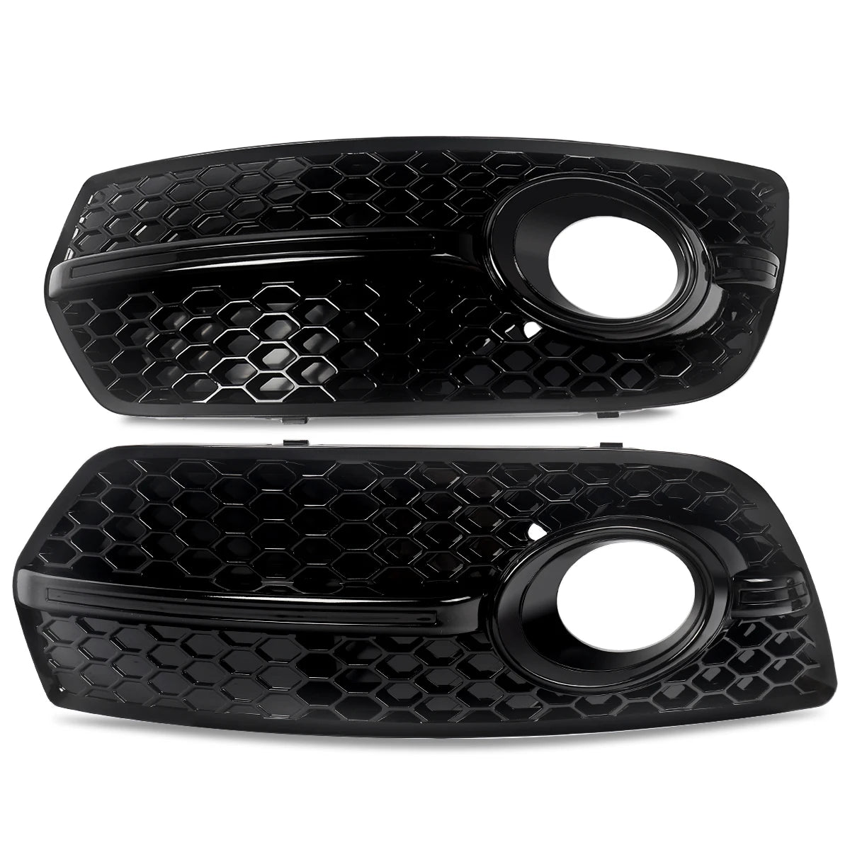 1Pair Black Honeycomb Fog Light Cover Grille for Audi Q5 8R 2009-2012 SQ5 Style