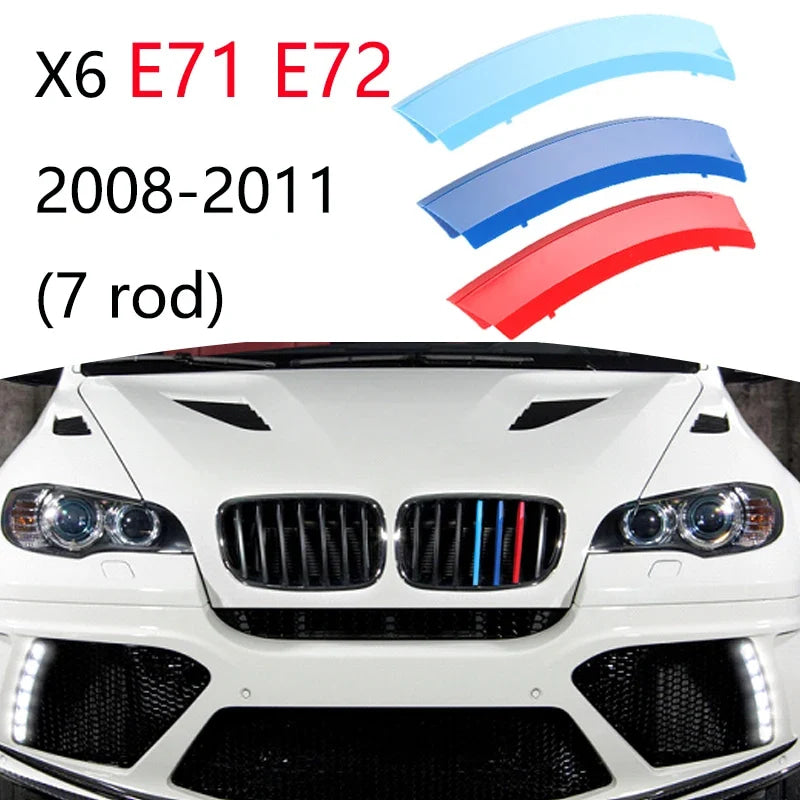 ABS Car Grille Trim Strip For BMW X1 X2 X3 X4 X5 X6 X7 E84 F48 F49 F39 E83 F25 G01 F26 G02 E70 F15 E53 G05 E71 E72 F16 G06 G07