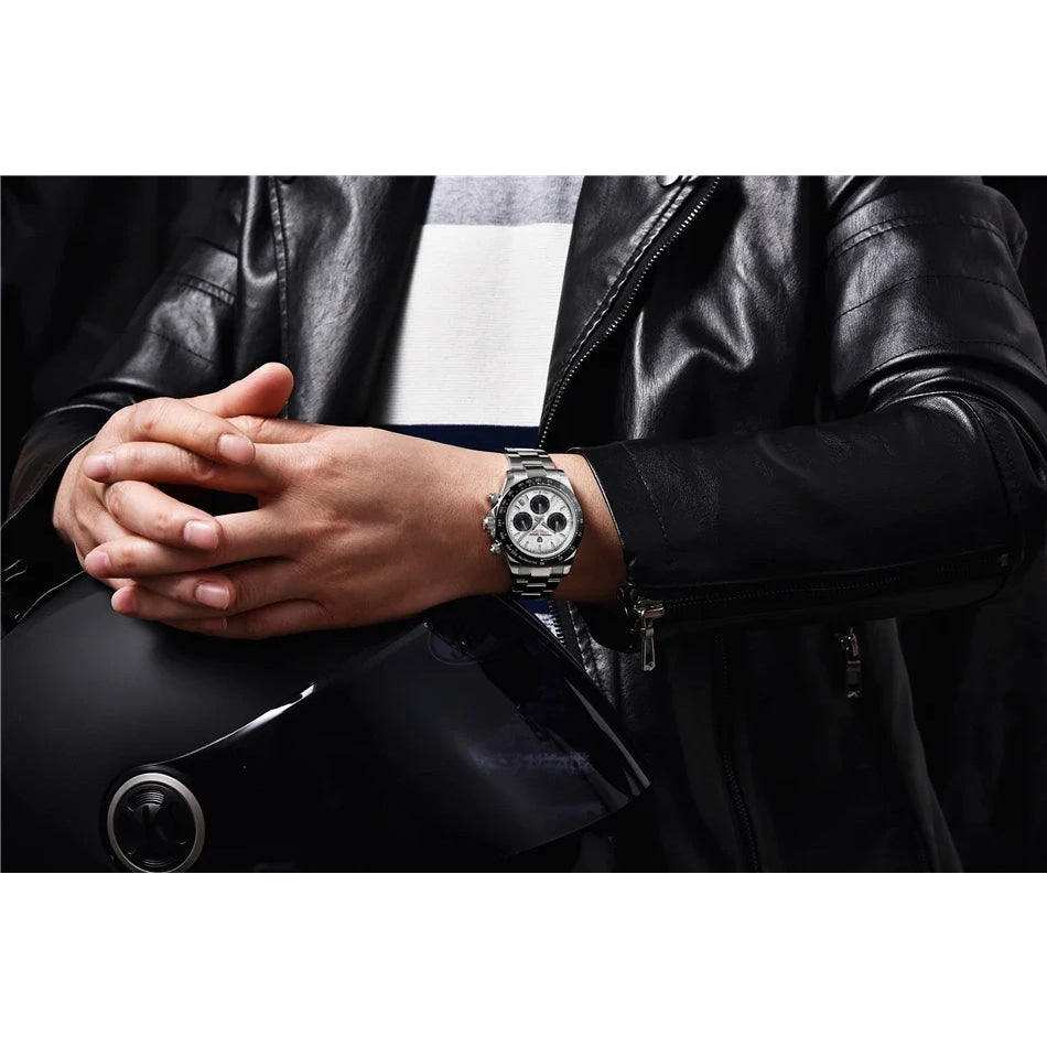 40mm New V2 PAGANI DESIGN Classic fashion Men Quartz Watches Sapphire Retro Chronograph Stainless Steel Waterproof Watch for Men