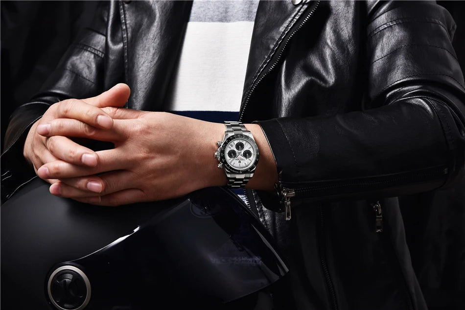 40mm New V2 PAGANI DESIGN Classic fashion Men Quartz Watches Sapphire Retro Chronograph Stainless Steel Waterproof Watch for Men