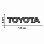 3D ABS TOYOTA Letters Emblem Rear Trunk Badge Logo Nameplate Sticker Black Chrome For Hilux Highlander Yaris RAV4 Camry Corolla