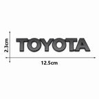 3D ABS TOYOTA Letters Emblem Rear Trunk Badge Logo Nameplate Sticker Black Chrome For Hilux Highlander Yaris RAV4 Camry Corolla
