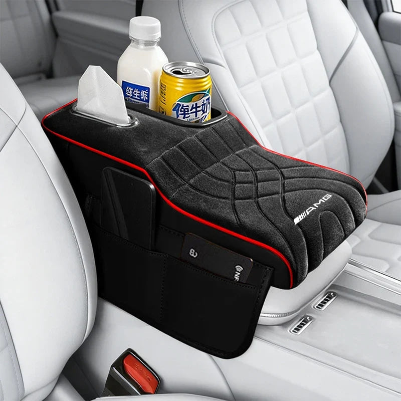 Car Console Armrest Box Booster Pad Car Arm Rest Padded Cover For Mercedes Benz AMG W204 W206 W205 W203 W211 W212 W213 W210 W124