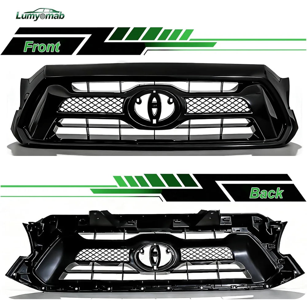 Front Grille Grill Compatible With 2012 2013 2014 2015 Toyota Tacoma Pickup Truck TRD Style Front Bumper Mesh Grill Assembly