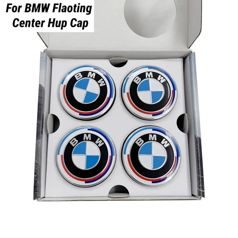 New 56mm 68mm Car Carbon 50th Anniversary Floating Wheel Center Caps For MINI BMW G11 G12 G30 G31 G32 G08 G05 F46 F49 F39 F90