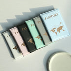 Porta pasaporte delgado con mapa de la ranura, porta pasaporte de PU, crucero esencial de viaje, porta pasaporte imprescindible, portátil para todos los países