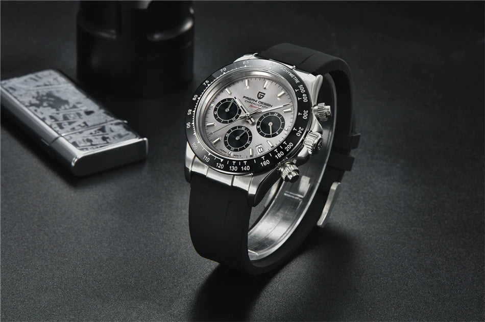 40mm New V2 PAGANI DESIGN Classic fashion Men Quartz Watches Sapphire Retro Chronograph Stainless Steel Waterproof Watch for Men