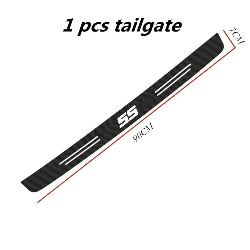 Carbon Fiber Car Stickers Door Sill Protector Bumper Protection Tape for Chevrolet SS Sport Cruze Camaro Captiva Aveo Lacetti