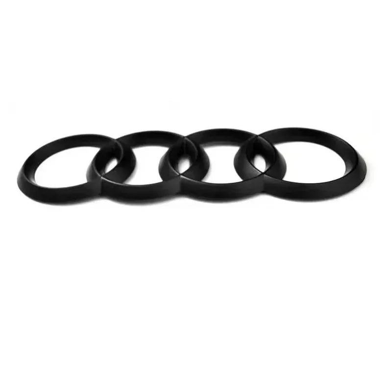 Audi silver/black four ABS car front emblem badge and rear trunk emblem badge sticker suitable for Audi A6 A7 A8 A4 A3 A1 Q7
