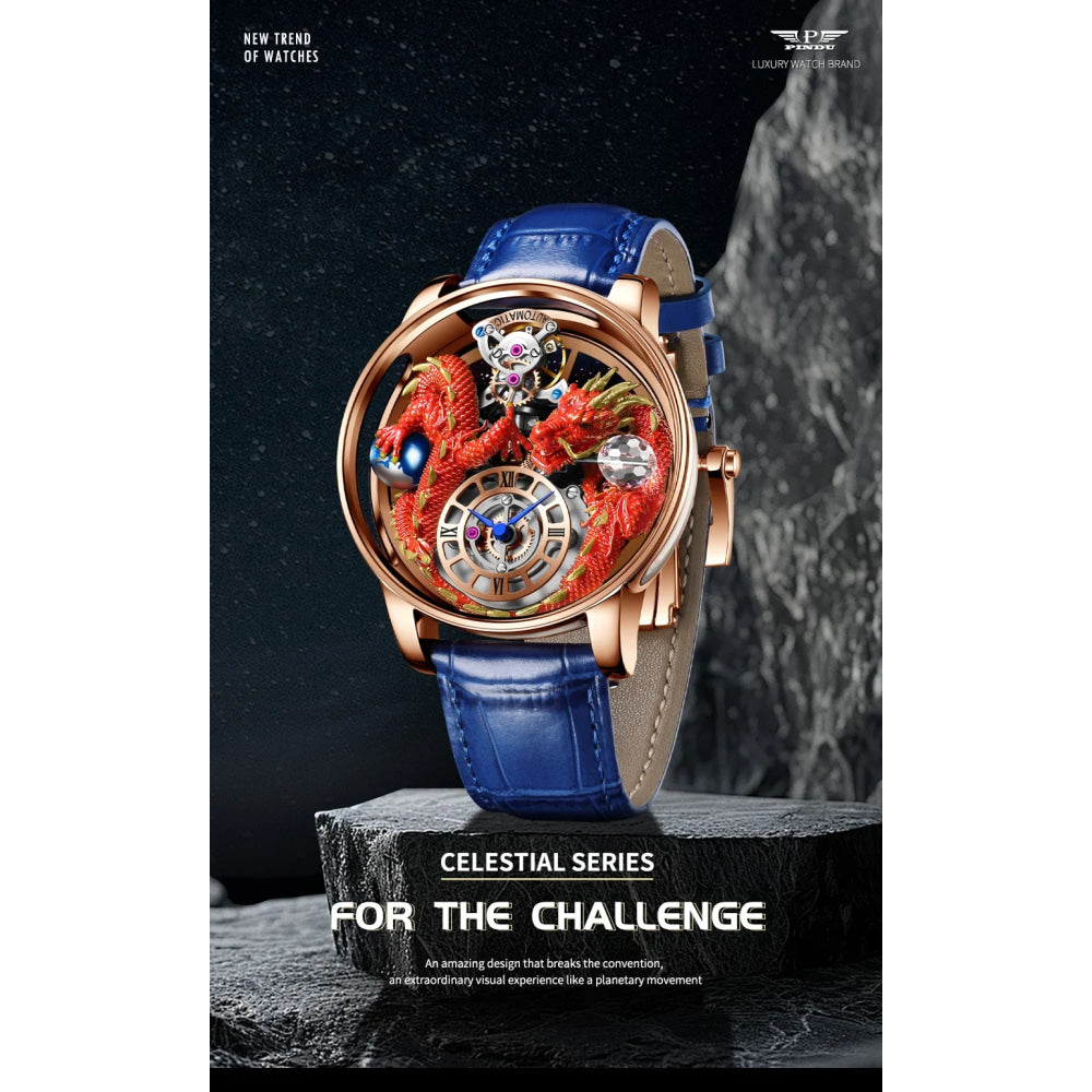 PINDU Design 2025 NEW Men Watch Diamond TourbillionTop Brand Luxury Astronomia Quartz Watch Men sapphire glass waterproof Watch