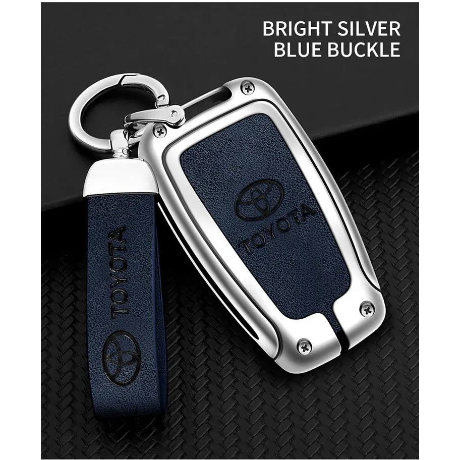 Car Key Case Bag Cover Shell For Toyota CHR Prado 2017 2018 Prius Camry Corolla RAV4 2017 2018 2019 2020 Protector Accessories