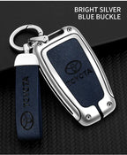 Car Key Case Bag Cover Shell For Toyota CHR Prado 2017 2018 Prius Camry Corolla RAV4 2017 2018 2019 2020 Protector Accessories