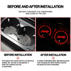 2Pcs LED Car Luminous Water Cup Pad Atmosphere Light Auto Accessories For Jeep Wrangler Renegade Compass Gladiator Cherokee Patr