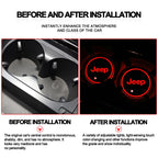 2Pcs LED Car Luminous Water Cup Pad Atmosphere Light Auto Accessories For Jeep Wrangler Renegade Compass Gladiator Cherokee Patr