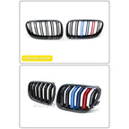 2Pcs Car Style Black Front Kidney Double Slat Grill Grille for-BMW E92 E93 3-Series 328I 335I Coupe LCI 2010-2013