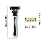 Afeitadora de Diseño Nuevo para Hombre, Maquinilla de Afeitar de Tres Capas, Maquinilla de Afeitar Reutilizable, Cuchilla Importada, Cabezal Multiherramienta Reemplazable