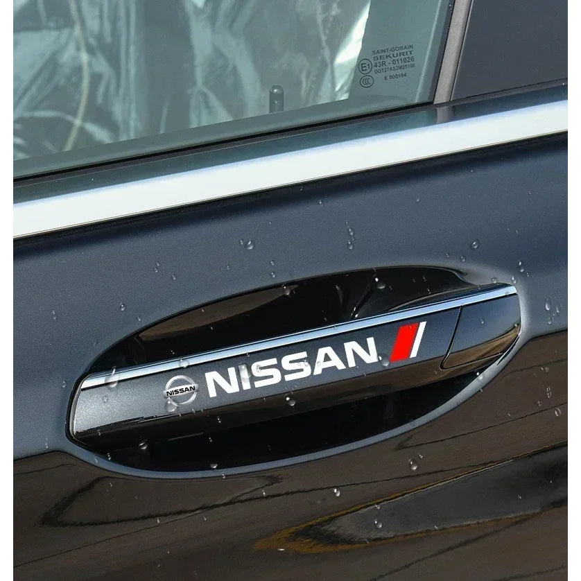4PCS Car Styling Door Handle Decoration Stickers Decals For Nissan J10 X-Trail Qashqai Juke Leaf Micra NOTE Patrol Gadgets