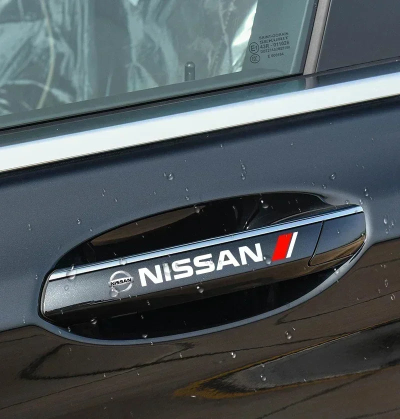 4PCS Car Styling Door Handle Decoration Stickers Decals For Nissan J10 X-Trail Qashqai Juke Leaf Micra NOTE Patrol Gadgets