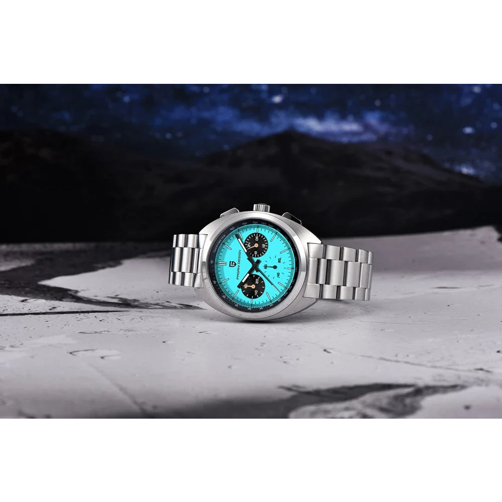 PAGANI DESIGN Panda Mens Watches Quartz Luxury Watch For Men Chronograph VK63 Wristwatches AR Sapphire Waterproof Luminous Clock