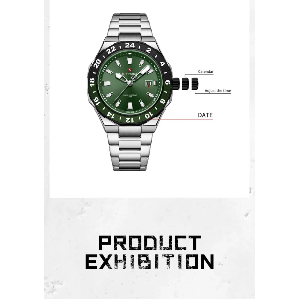 NAVIFORCE Luxury Watch for Men Quartz 3ATM Waterproof Stainless Steel Watches Business Fashion Men's Wristwatch2025