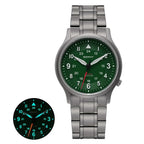 BERNY Titanium Watches for Men Classic Mens Field Watch Easy Read Outdoor Quartz Wristwatch Super Luminous Sapphire 5ATM