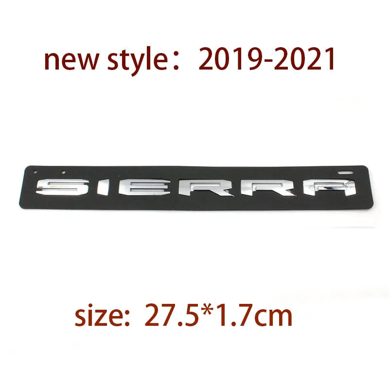 SIERRA new old style letter car stickers for Chevrolet GMC sierra rear trunk tail logo door labels modified Accessories decals