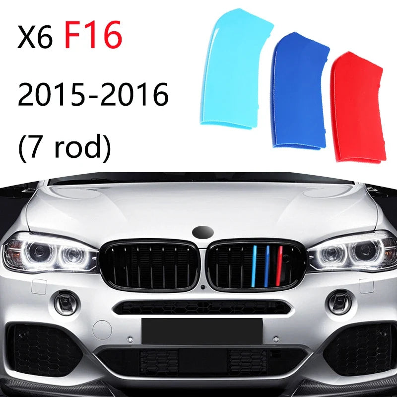 ABS Car Grille Trim Strip For BMW X1 X2 X3 X4 X5 X6 X7 E84 F48 F49 F39 E83 F25 G01 F26 G02 E70 F15 E53 G05 E71 E72 F16 G06 G07