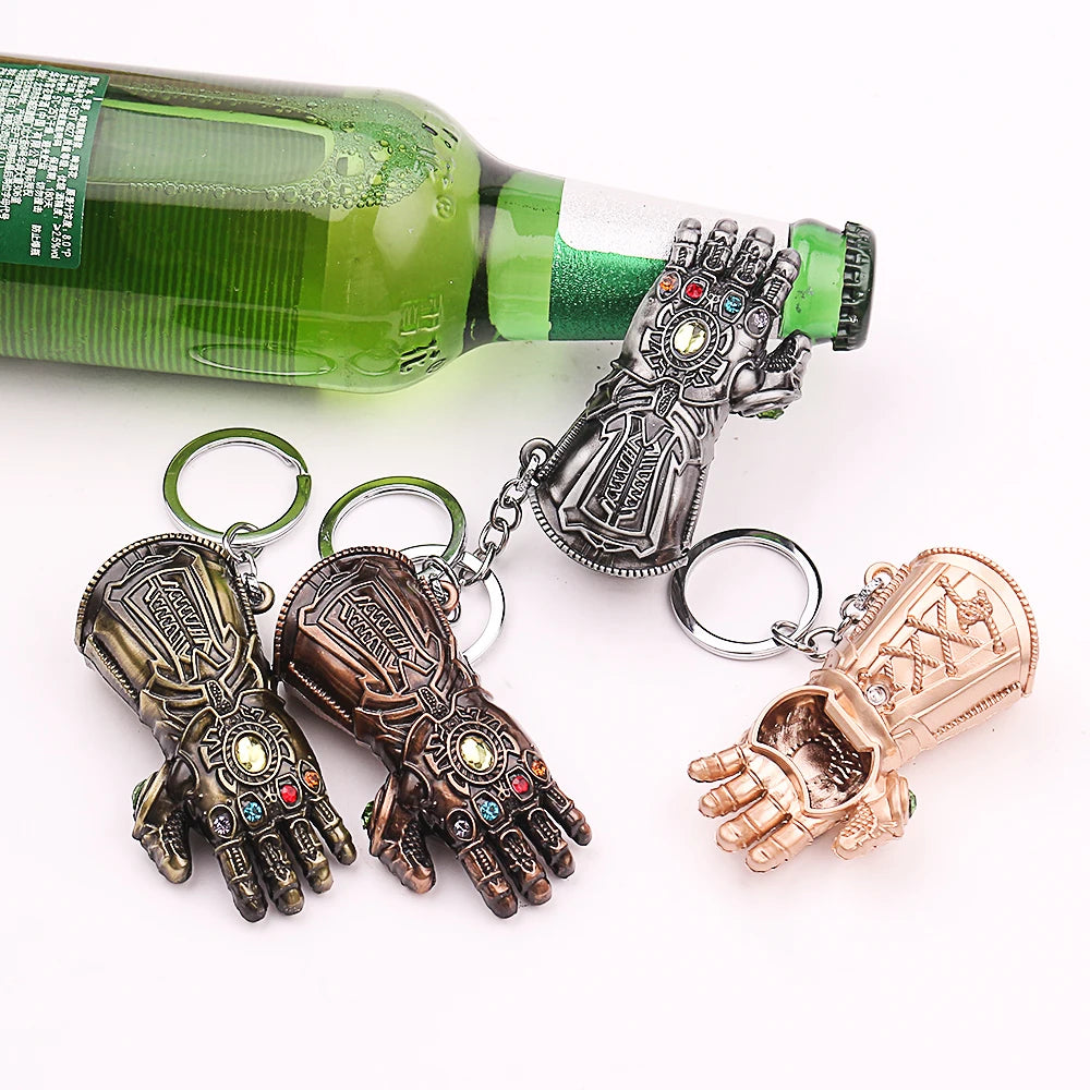The Avengers Thanos Keychain for Men, Infinity Gauntlet, Creative Beer Bottle Opener, Pendant Gadgets